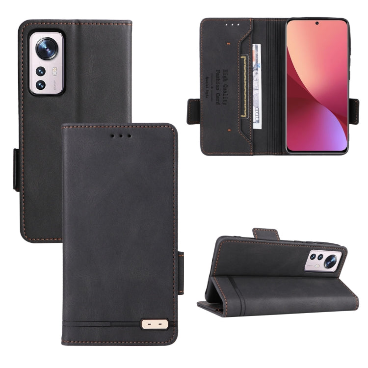 For Xiaomi 12 5G Magnetic Clasp Flip Leather Phone Case
