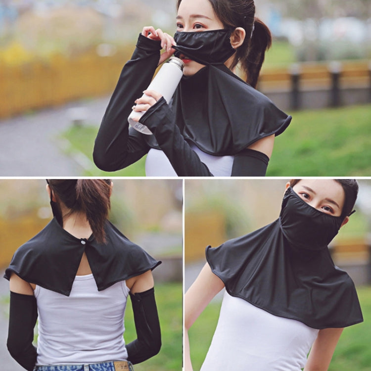 Summer Outdoor Ice Silk Sunshade Face Mask Sun-proof Shawl