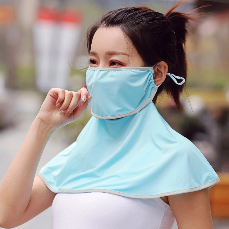 Summer Outdoor Ice Silk Sunshade Face Mask Sun-proof Shawl