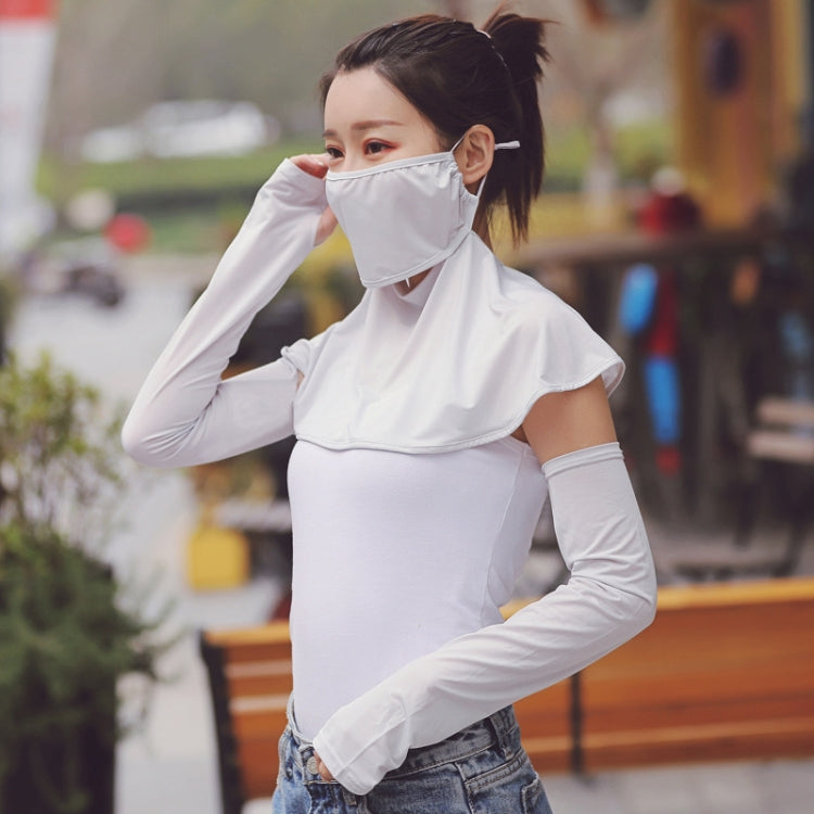 Summer Outdoor Ice Silk Sunshade Face Mask Sun-proof Shawl