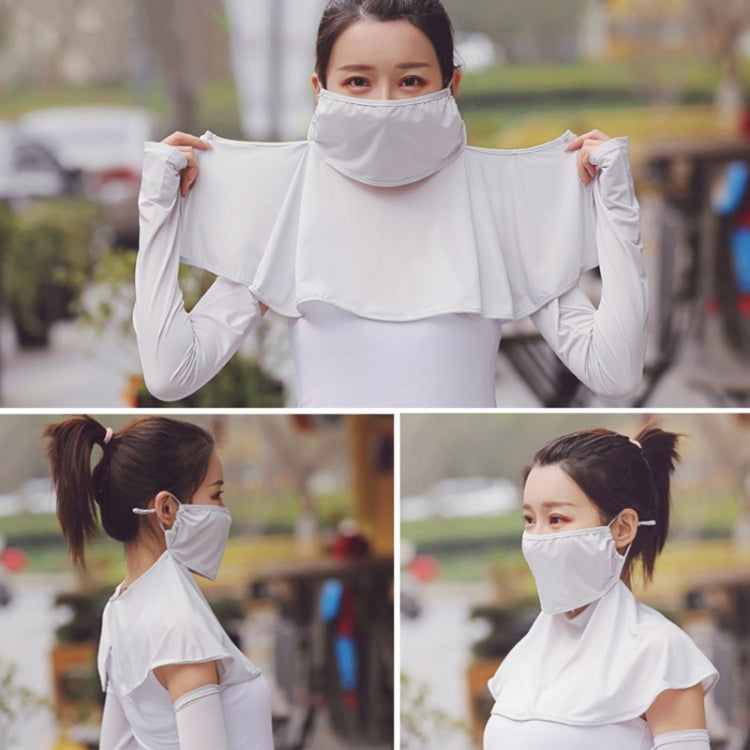 Summer Outdoor Ice Silk Sunshade Face Mask Sun-proof Shawl