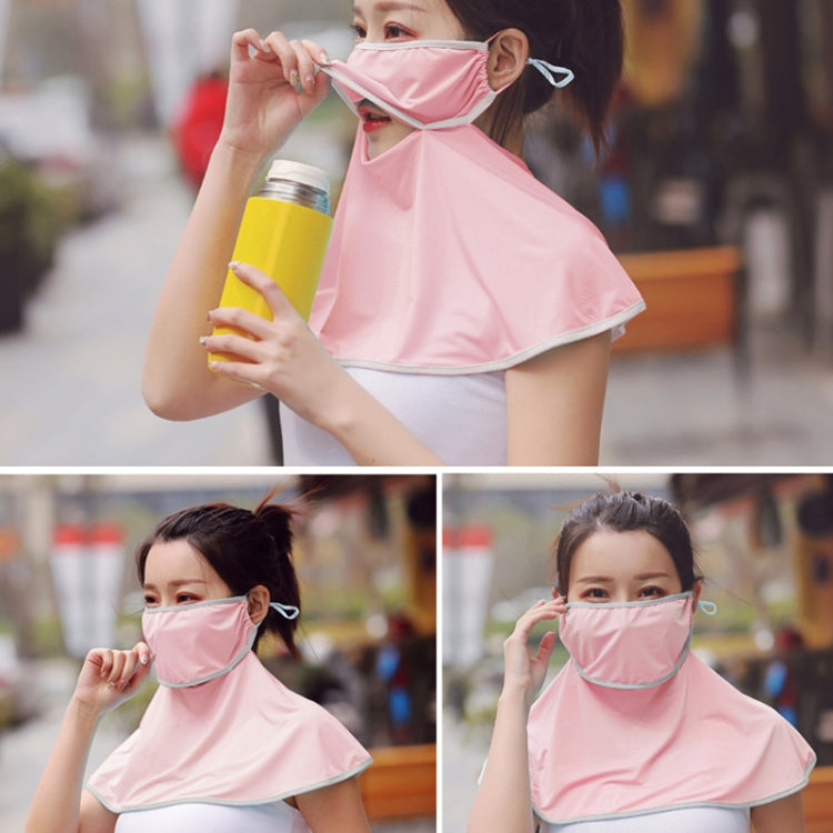 Summer Outdoor Ice Silk Sunshade Face Mask Sun-proof Shawl