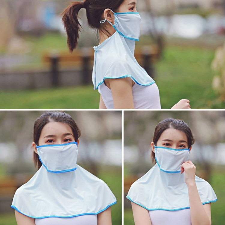 Summer Outdoor Ice Silk Sunshade Face Mask Sun-proof Shawl