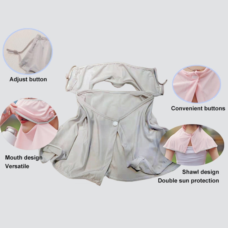 Summer Outdoor Ice Silk Sunshade Face Mask Sun-proof Shawl