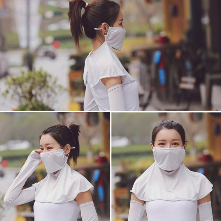 Summer Outdoor Ice Silk Sunshade Face Mask Sun-proof Shawl