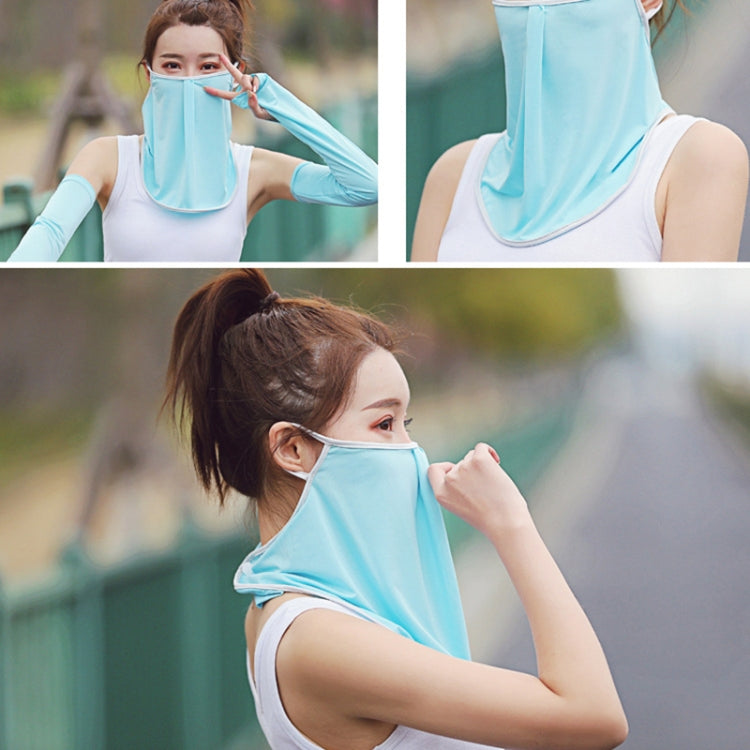 Summer Outdoor Ice Silk Sunshade Face Mask Sun-proof Equipment