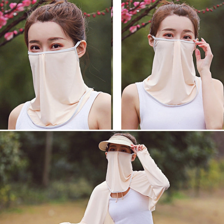 Summer Outdoor Ice Silk Sunshade Face Mask Sun-proof Equipment