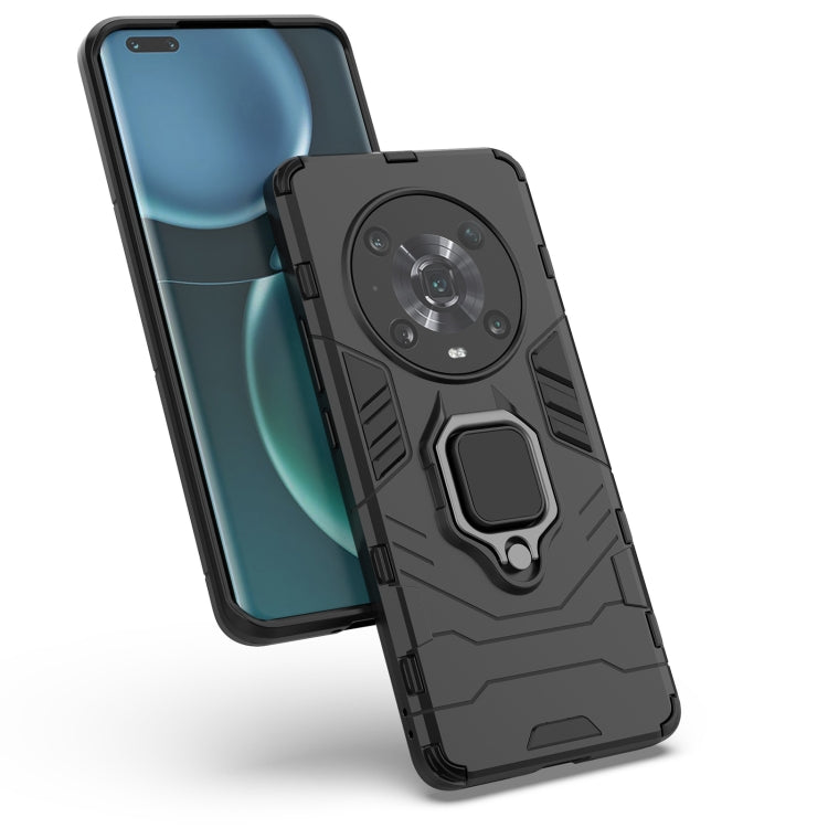 For Honor Magic4 Pro Shockproof PC + TPU Protective Phone Case with Magnetic Ring Holder