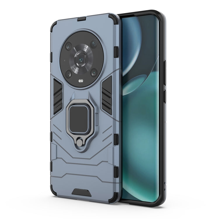 For Honor Magic4 Pro Shockproof PC + TPU Protective Phone Case with Magnetic Ring Holder
