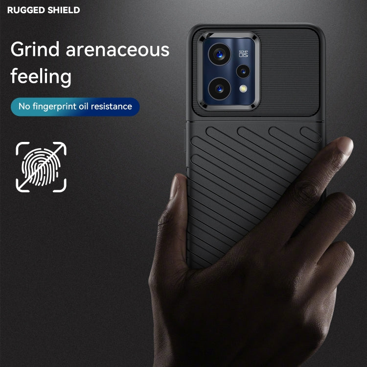 For OPPO Realme Narzo 50 Pro Thunderbolt Shockproof TPU Protective Soft Phone Case(Black)