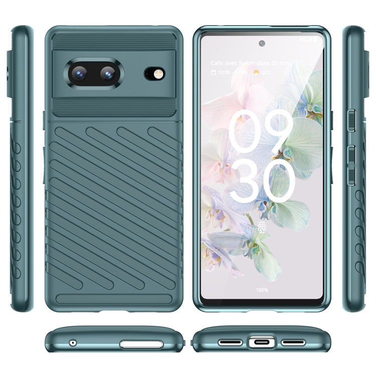For Google Pixel 7 5G Thunderbolt Shockproof TPU Protective Soft Phone Case(Green)