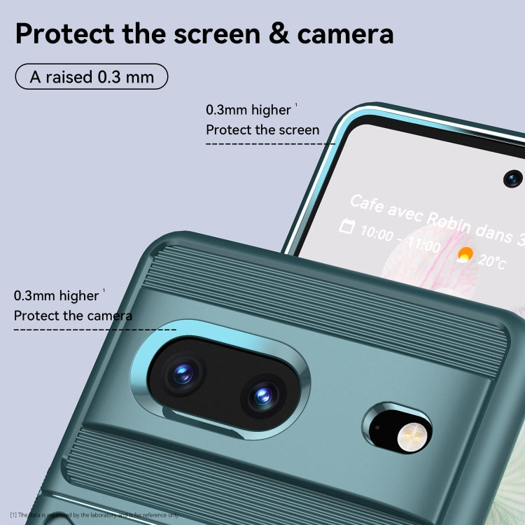 For Google Pixel 7 5G Thunderbolt Shockproof TPU Protective Soft Phone Case(Green)