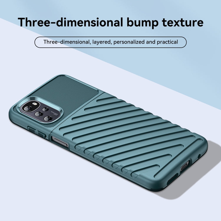 For Motorola Moto E32 Thunderbolt Shockproof TPU Protective Soft Phone Case(Green)