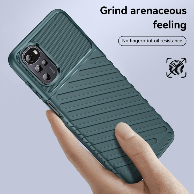 For Motorola Moto E32 Thunderbolt Shockproof TPU Protective Soft Phone Case(Green)