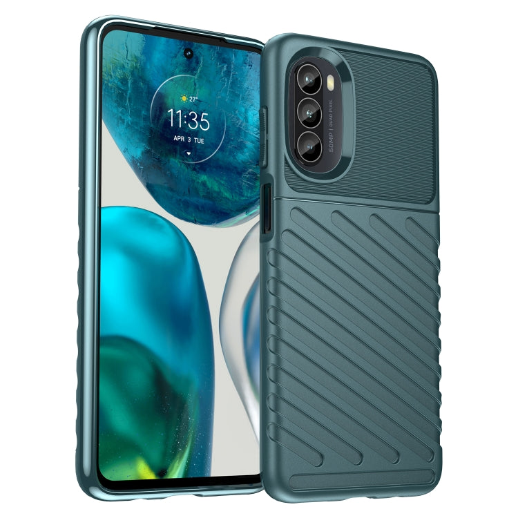 For Motorola Moto G71s Thunderbolt Shockproof TPU Protective Soft Phone Case(Green)
