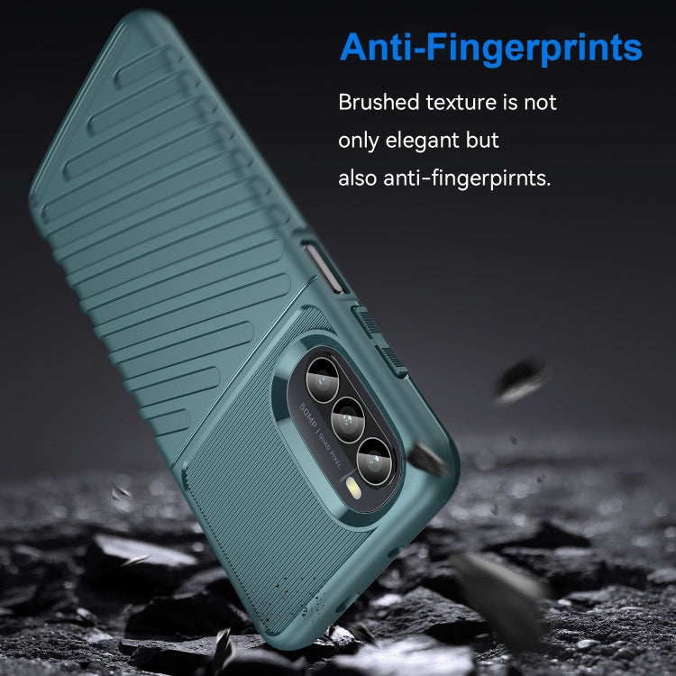 For Motorola Moto G71s Thunderbolt Shockproof TPU Protective Soft Phone Case(Green)