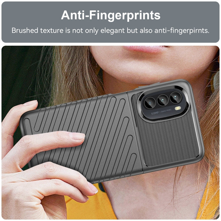 For Motorola Moto G71s Thunderbolt Shockproof TPU Protective Soft Phone Case(Green)