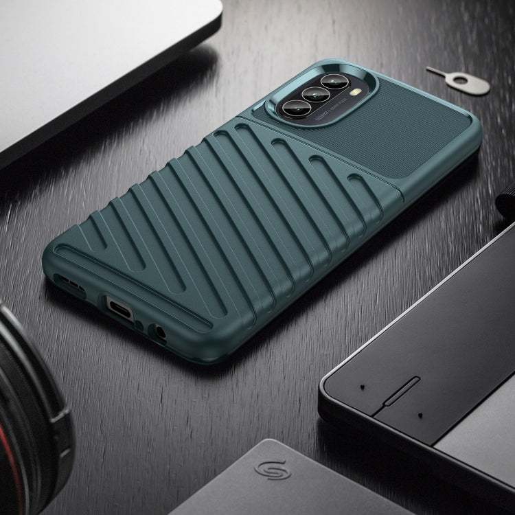 For Motorola Moto G82 Thunderbolt Shockproof TPU Protective Soft Phone Case(Green)