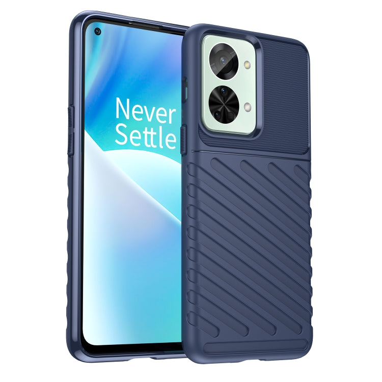 For OnePlus Nord 2T Thunderbolt Shockproof TPU Protective Soft Phone Case(Blue)