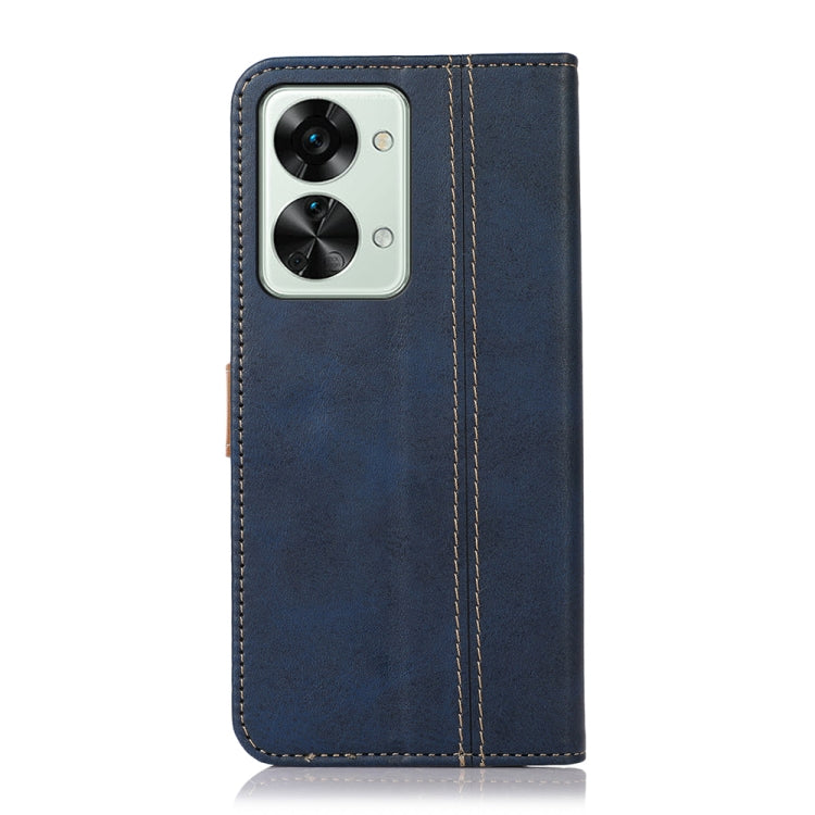 For OnePlus Nord 2T 5G Stitching Thread Calf Texture Leather Phone Case