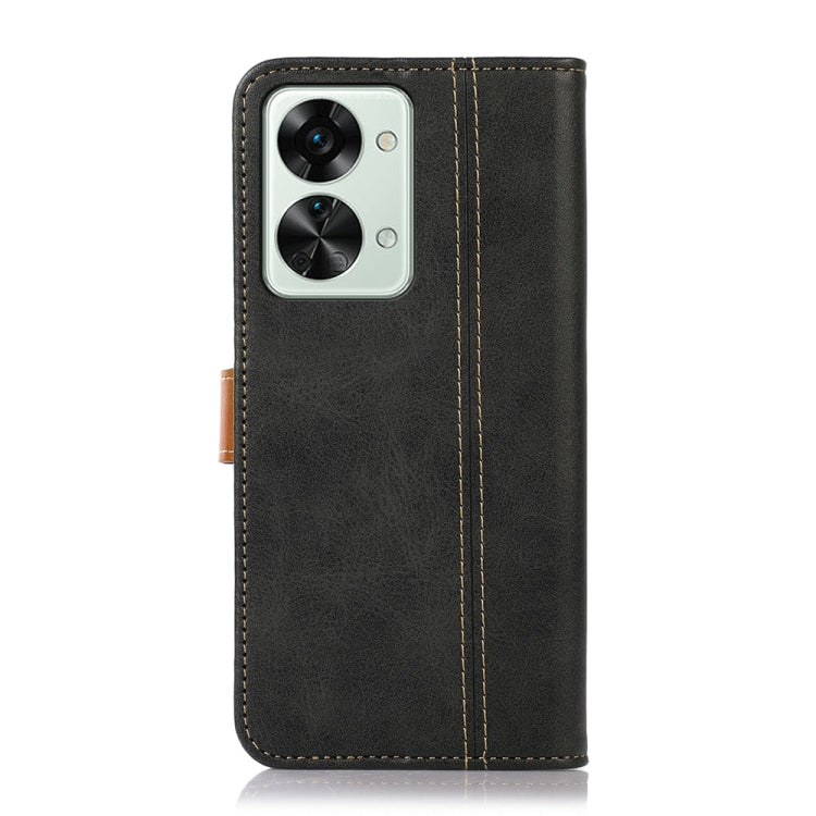For OnePlus Nord 2T 5G Stitching Thread Calf Texture Leather Phone Case