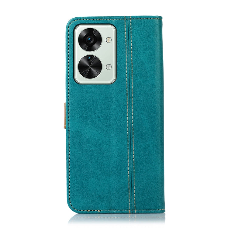 For OnePlus Nord 2T 5G Stitching Thread Calf Texture Leather Phone Case