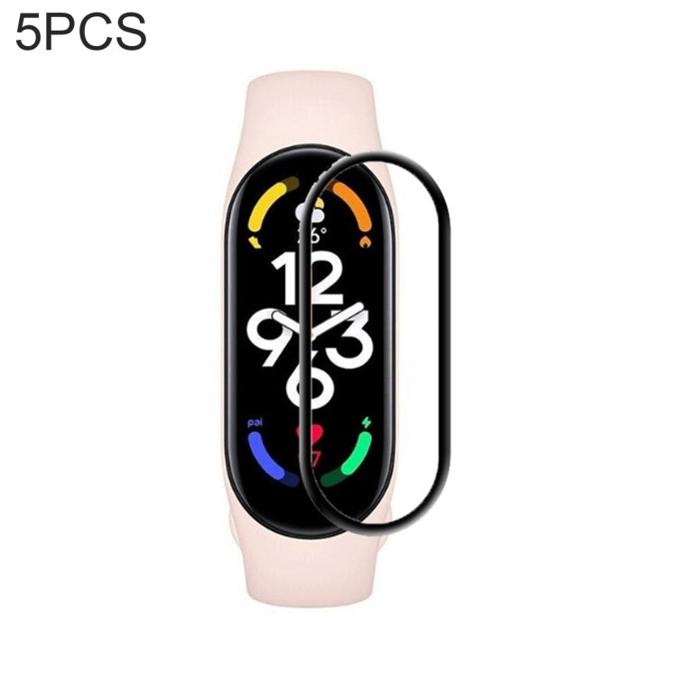 5 PCS For Xiaomi Mi Band 7 / 7 NFC 3D Composite Hot Bending Screen Film Protector