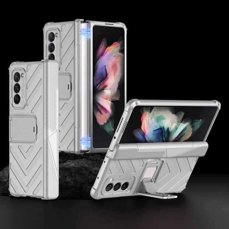 For Samsung Galaxy Z Fold2 5G GKK Integrated Magnetic Armor Flip Phone Case with Holder