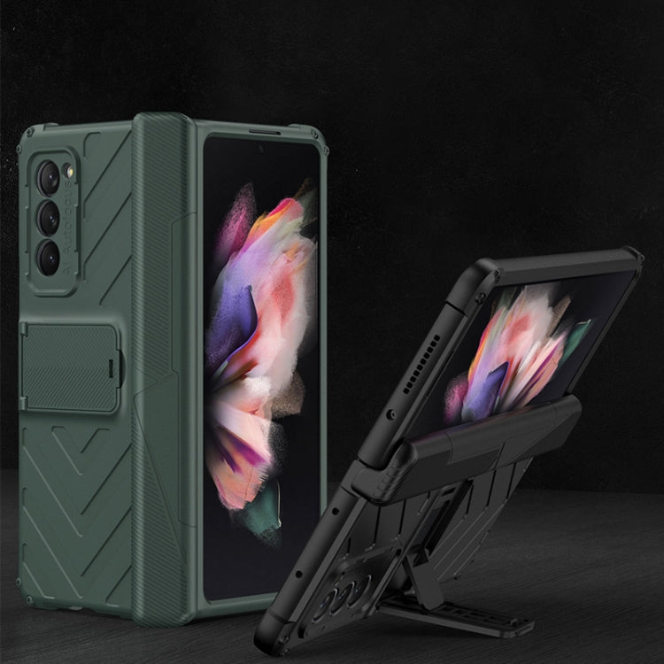 For Samsung Galaxy Z Fold2 5G GKK Integrated Magnetic Armor Flip Phone Case with Holder