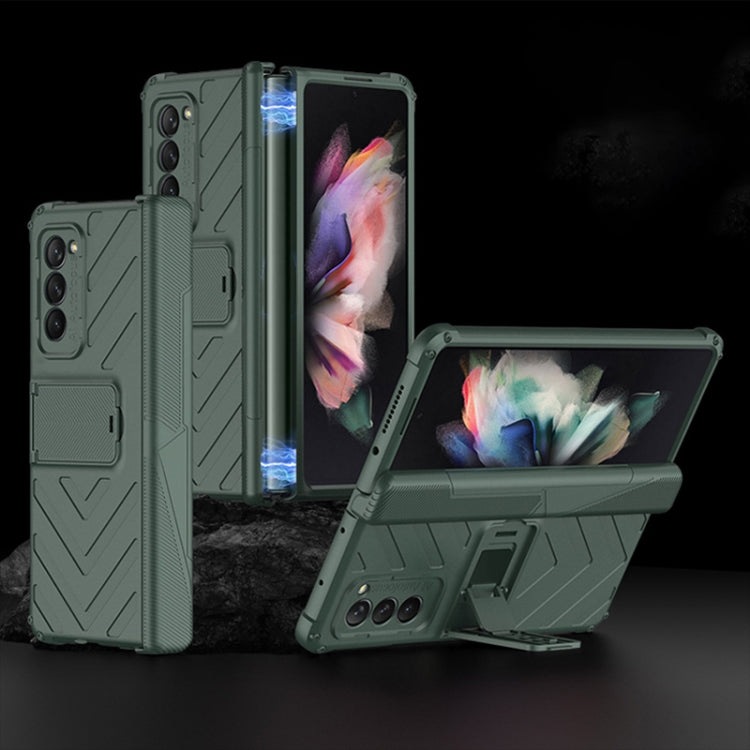 For Samsung Galaxy Z Fold2 5G GKK Integrated Magnetic Armor Flip Phone Case with Holder