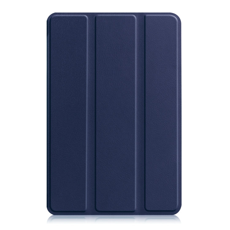 For Amazon Kindle Fire 7 2022 Custer Pure Color 3-Fold Holder Smart Leather Tablet Case