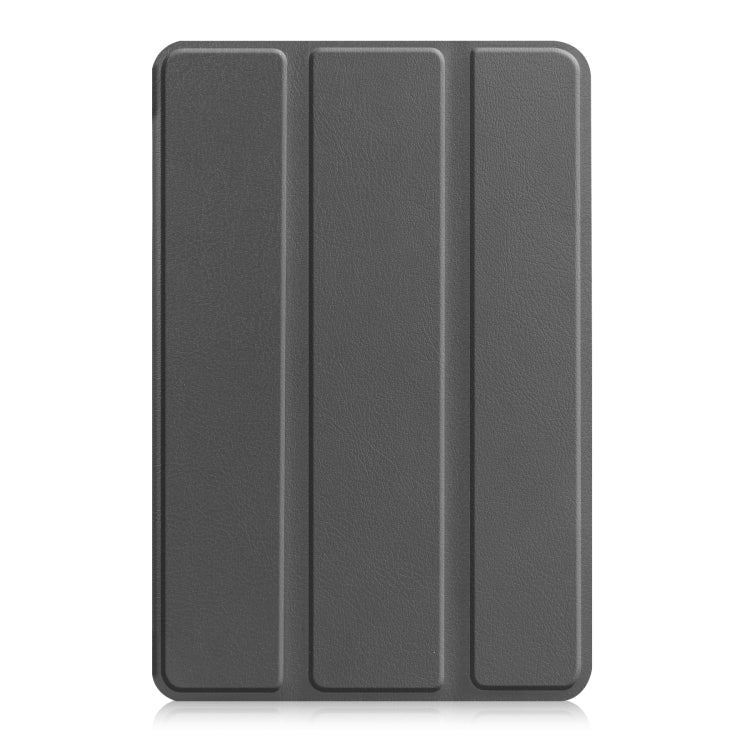 For Amazon Kindle Fire 7 2022 Custer Pure Color 3-Fold Holder Smart Leather Tablet Case