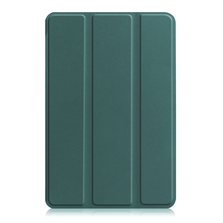 For Amazon Kindle Fire 7 2022 Custer Pure Color 3-Fold Holder Smart Leather Tablet Case