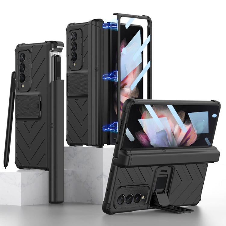 For Samsung Galaxy Z Fold3 5G GKK Integrated Magnetic Armor Flip Phone Case With Pen Box