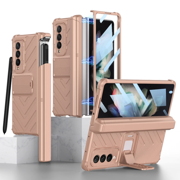 For Samsung Galaxy Z Fold3 5G GKK Integrated Magnetic Armor Flip Phone Case With Pen Box