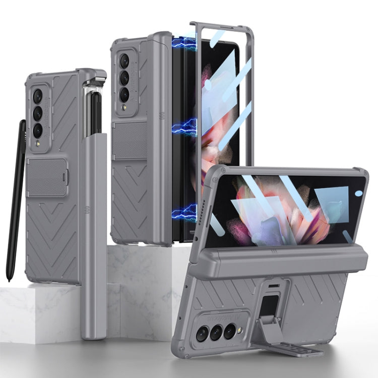 For Samsung Galaxy Z Fold3 5G GKK Integrated Magnetic Armor Flip Phone Case With Pen Box