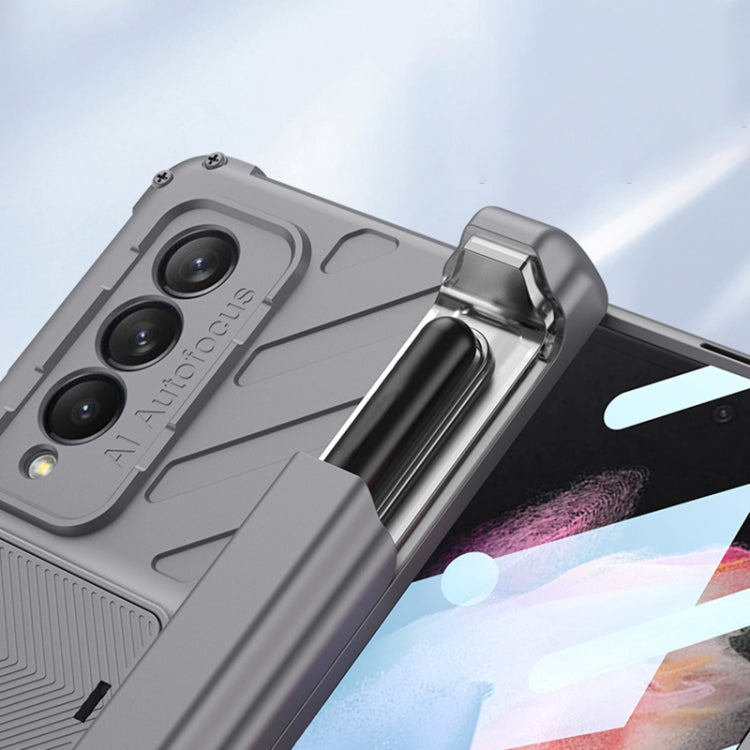 For Samsung Galaxy Z Fold3 5G GKK Integrated Magnetic Armor Flip Phone Case With Pen Box