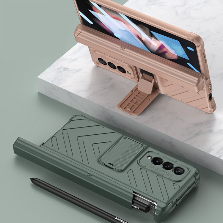 For Samsung Galaxy Z Fold3 5G GKK Integrated Magnetic Armor Flip Phone Case With Pen Box