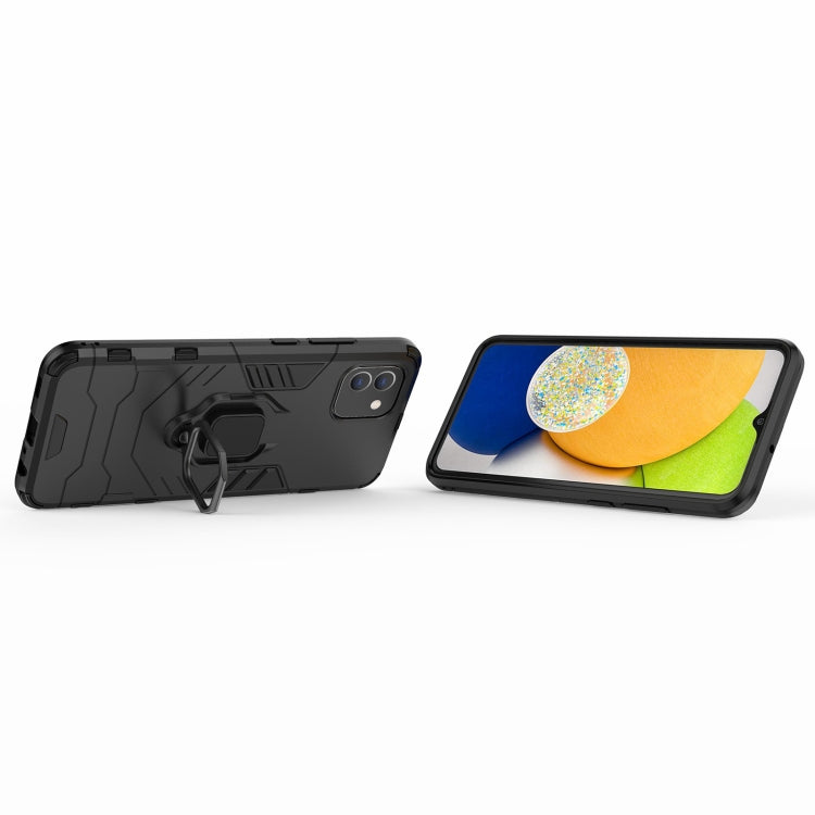 For Samsung Galaxy A03 EU Version PC + TPU Shockproof Protective Phone Case with Magnetic Ring Holder