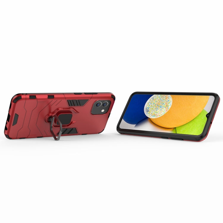 For Samsung Galaxy A03 EU Version PC + TPU Shockproof Protective Phone Case with Magnetic Ring Holder