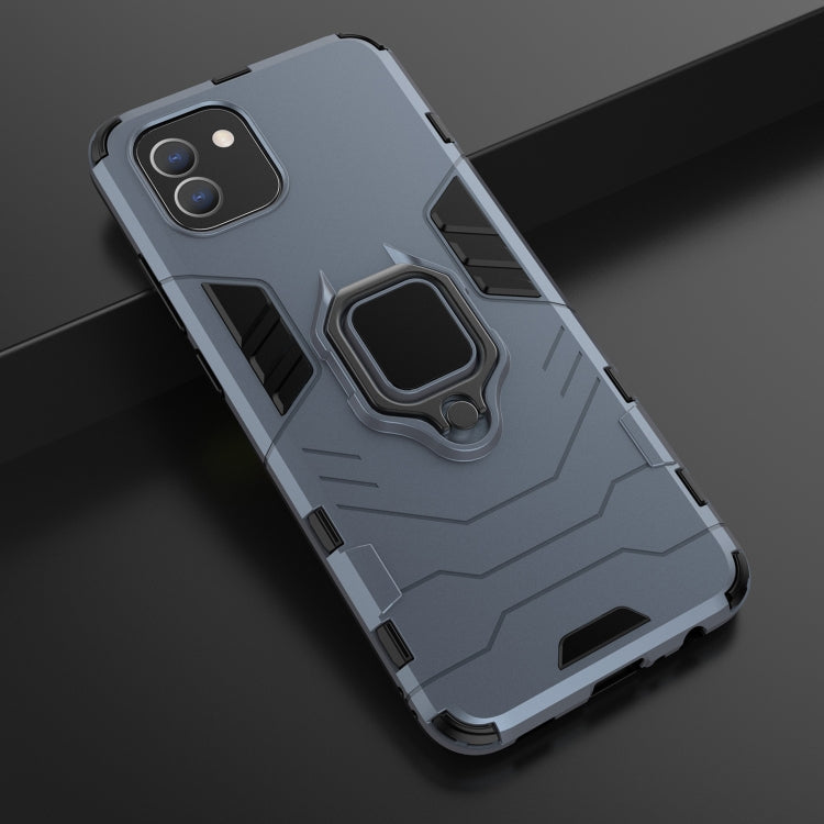 For Samsung Galaxy A03 EU Version PC + TPU Shockproof Protective Phone Case with Magnetic Ring Holder