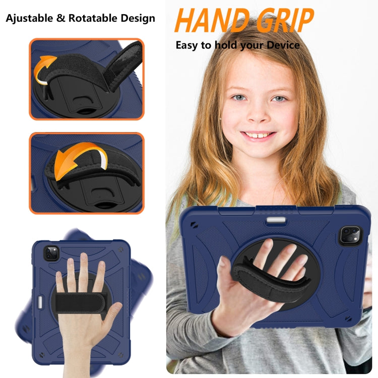 For iPad Pro 11 2022 / 2021 / 2020 Rotary Grab Silicone + PC Tablet Case