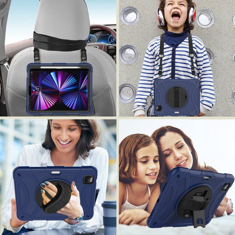 For iPad Pro 11 2022 / 2021 / 2020 Rotary Grab Silicone + PC Tablet Case