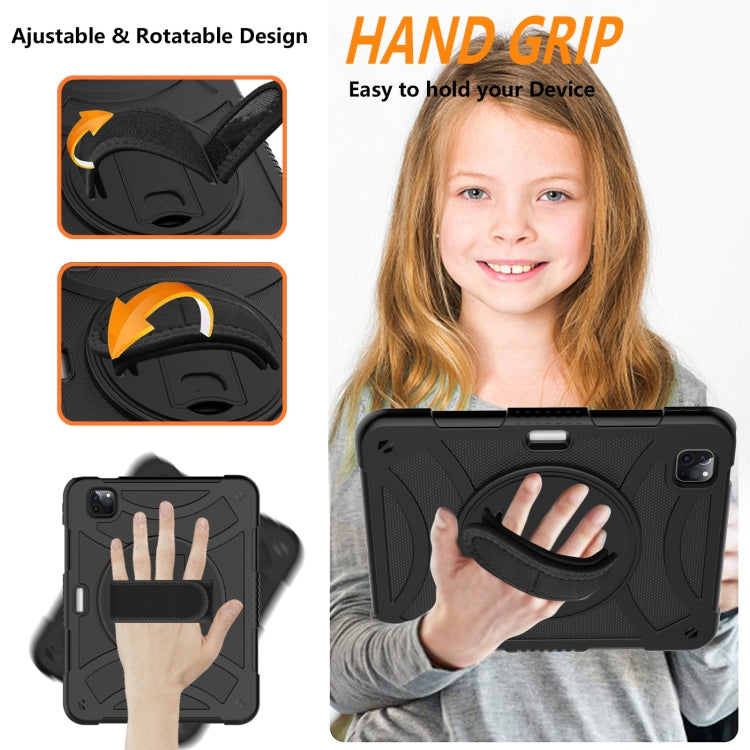 For iPad Pro 11 2022 / 2021 / 2020 Rotary Grab Silicone + PC Tablet Case