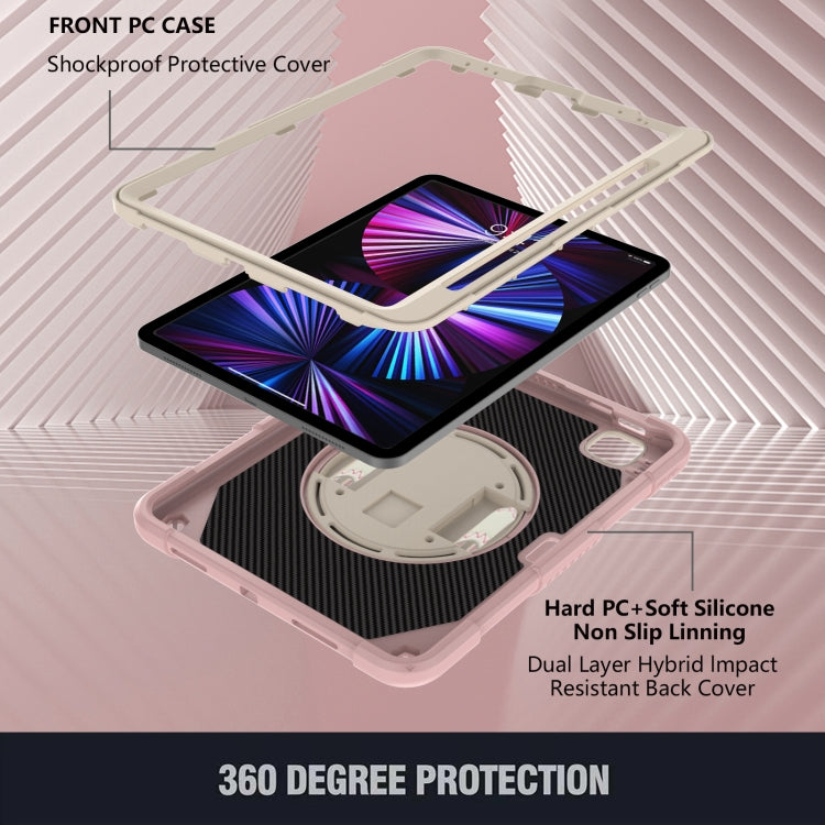 For iPad Pro 11 2022 / 2021 / 2020 Rotary Grab Silicone + PC Tablet Case
