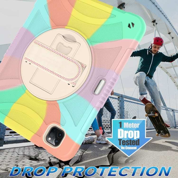 For iPad Pro 11 2022 / 2021 / 2020 Rotary Grab Silicone + PC Tablet Case