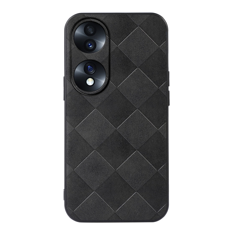 For Honor 70 Weave Plaid PU Phone Case