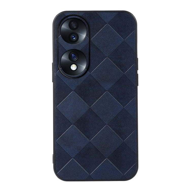 For Honor 70 Weave Plaid PU Phone Case