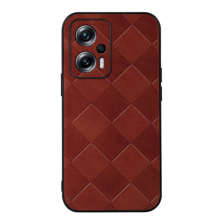 For Xiaomi Redmi Note 11T Pro Weave Plaid PU Phone Case