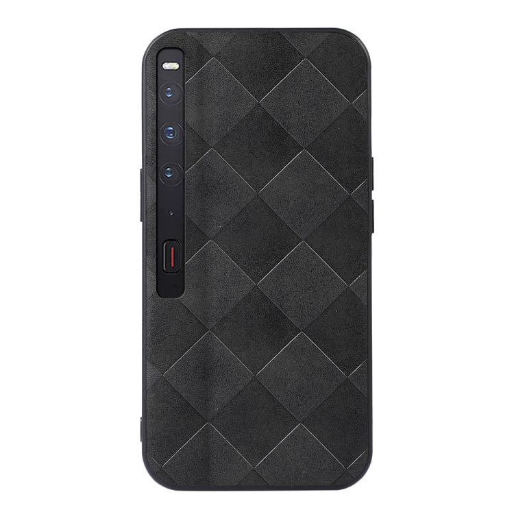 For Huawei Mate Xs 2 Weave Plaid PU Phone Case